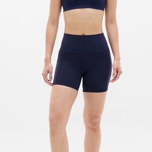 Athleta Interval High Rise 5" Short in Navy